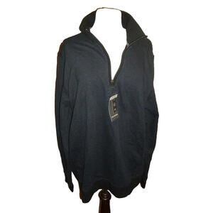 NWT Van Heusen Mens Dark Rib 1/4 Zip Pullover Shirt Sweater SOFT sz‎ XLT